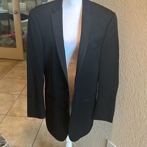 Michael Kors Men's Size 40L Classic Suit Jacket Black Double Button Formal